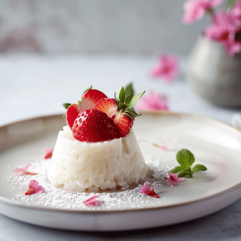 Strawberry Vanilla Rice Cloud Dessert Recipe