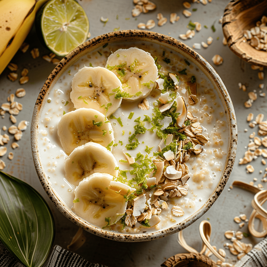 Banana Coconut Lime Cream Oats Recipe