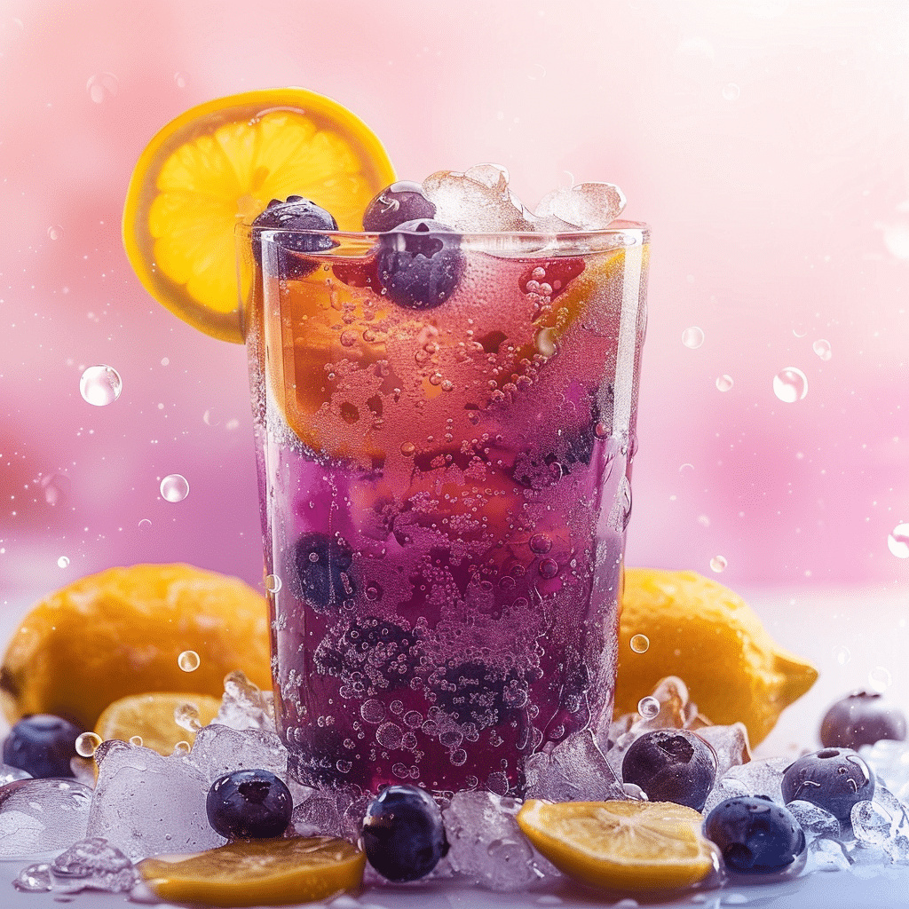 Blueberry Lemon Sparkling Drink Recipe - Recipe Image