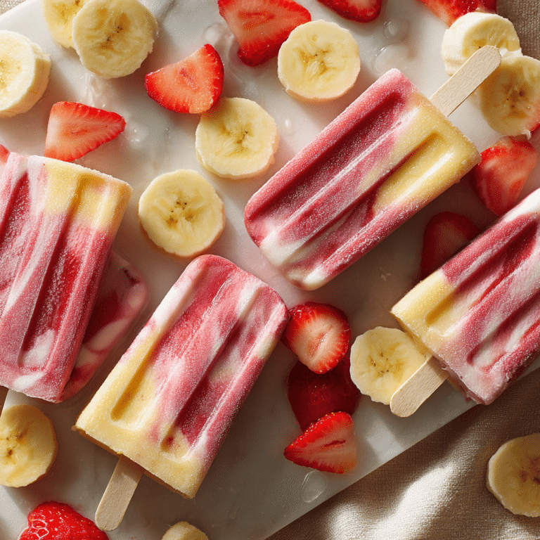 Frozen Strawberry Banana Smoothie Pops Recipe