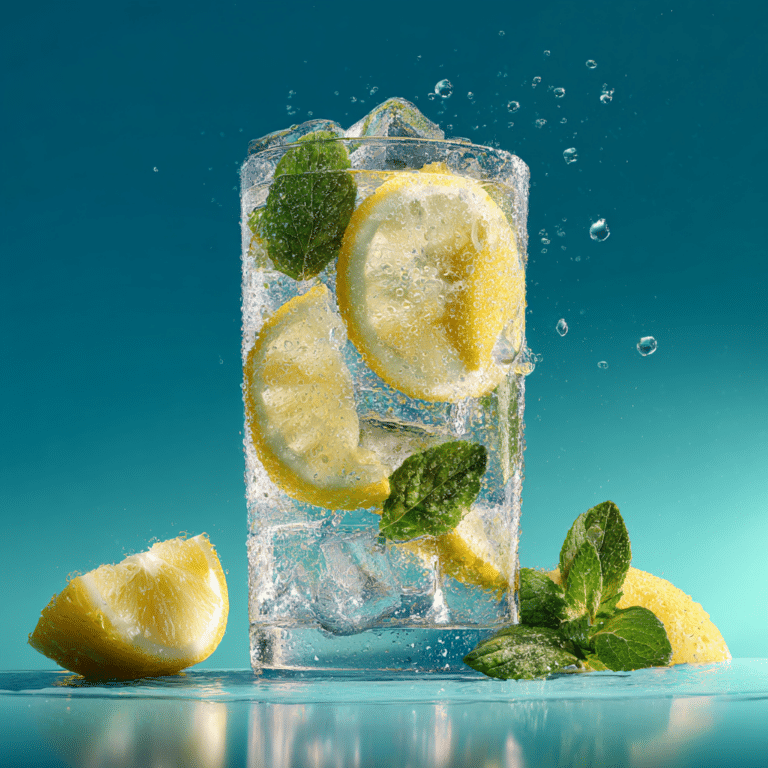 Frozen Lemon Ice Cubes Drink Recipe