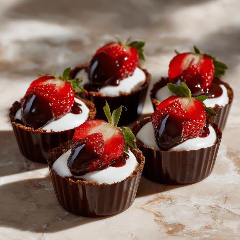 Chocolate Shell Strawberry Cups Recipe