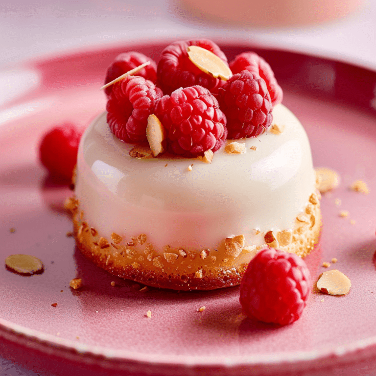 Raspberry Almond Financier with White Chocolate Glaze Recipe