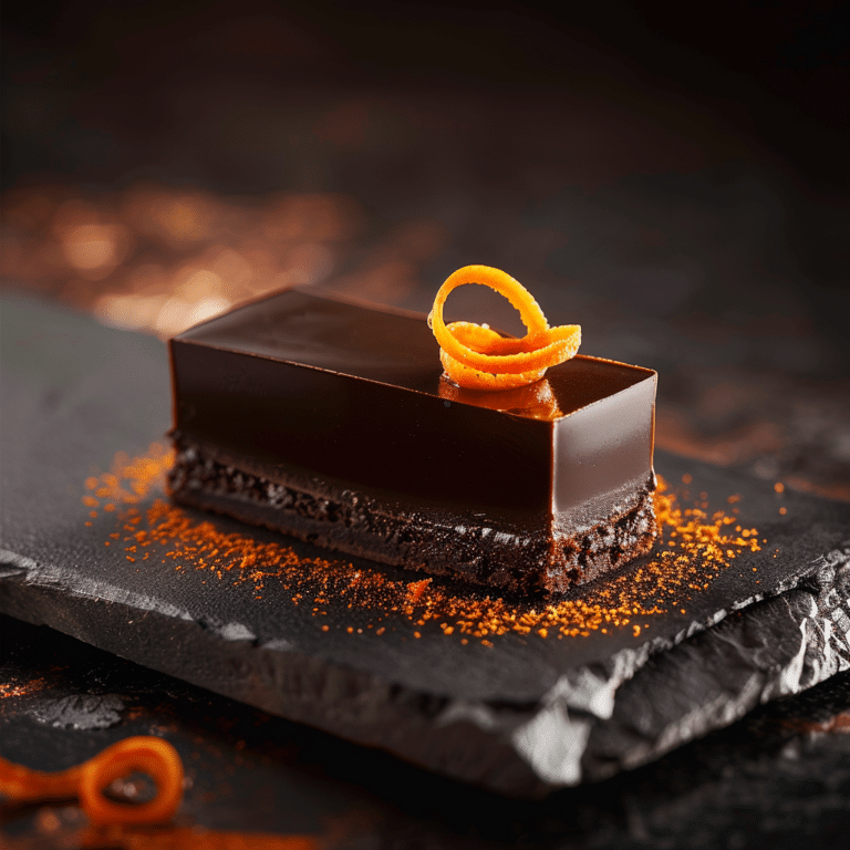 Dark Chocolate & Orange Ganache Slice Recipe