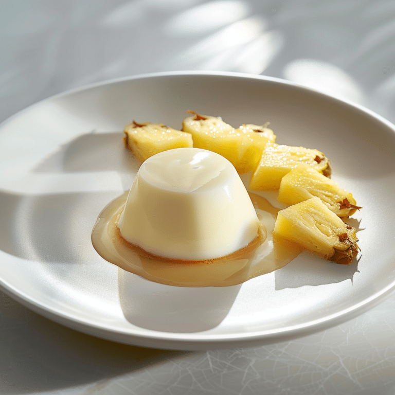 Coconut Panna Cotta with Pineapple Carpaccio Recipe