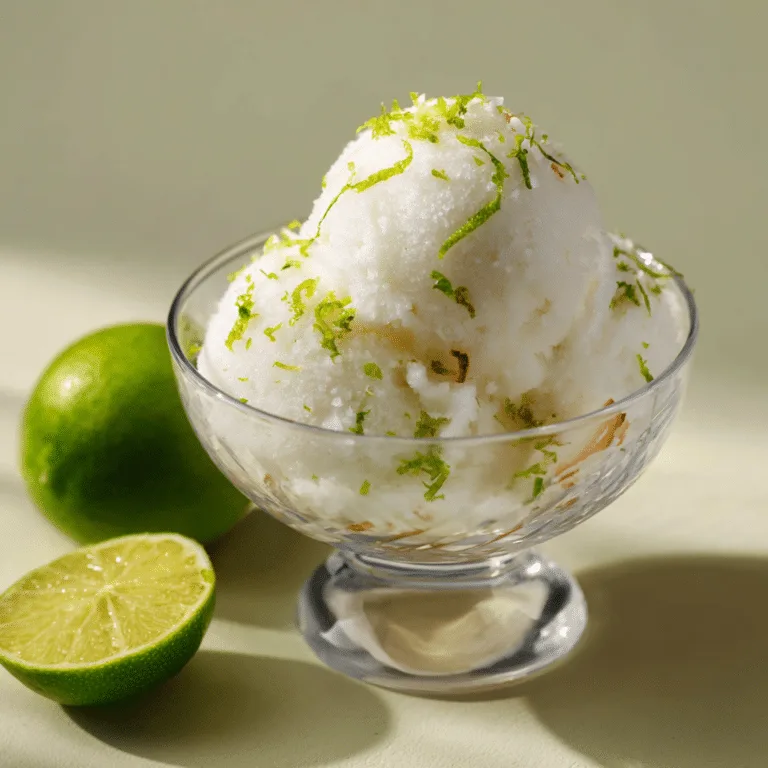 Coconut Sorbet with Lime Zest Recipe