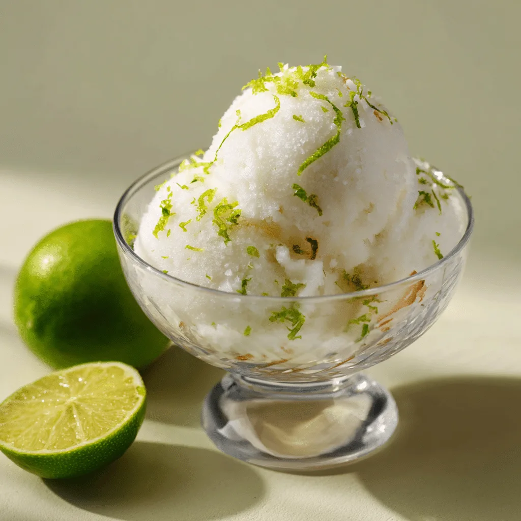 Coconut Sorbet with Lime Zest Recipe