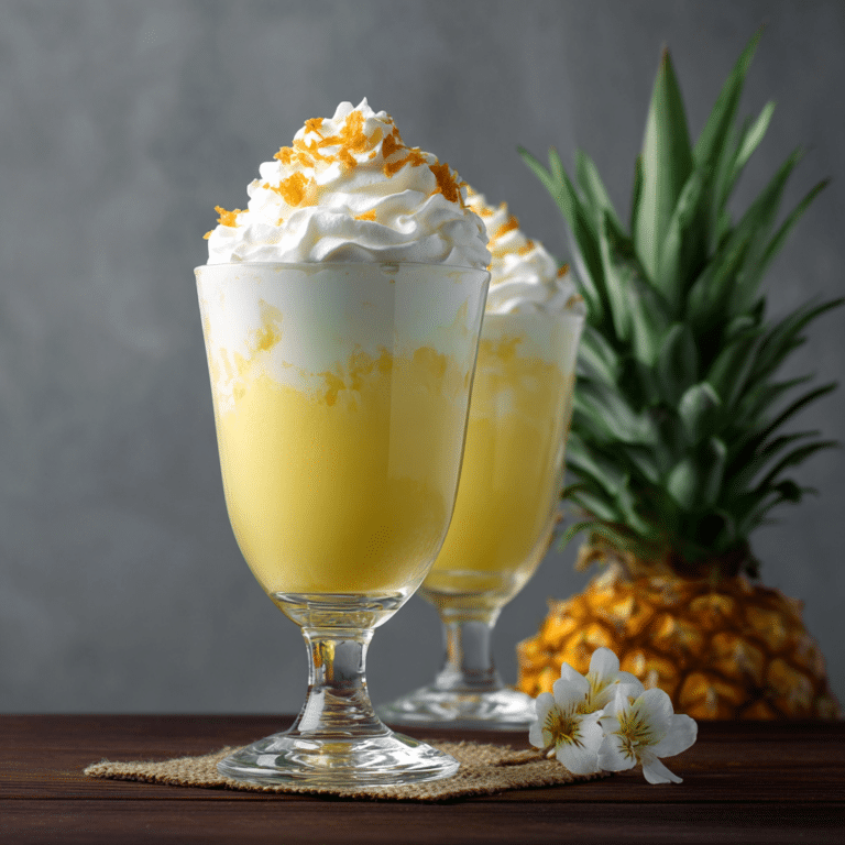 Pineapple Coconut Foam Glass Recipe