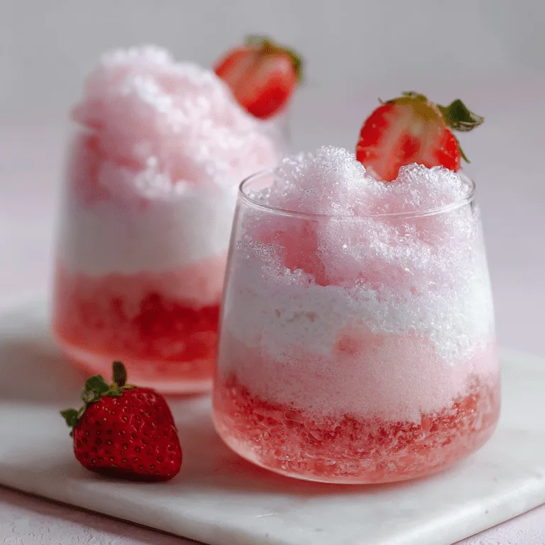 Strawberry Milk Cloud Dessert Recipe