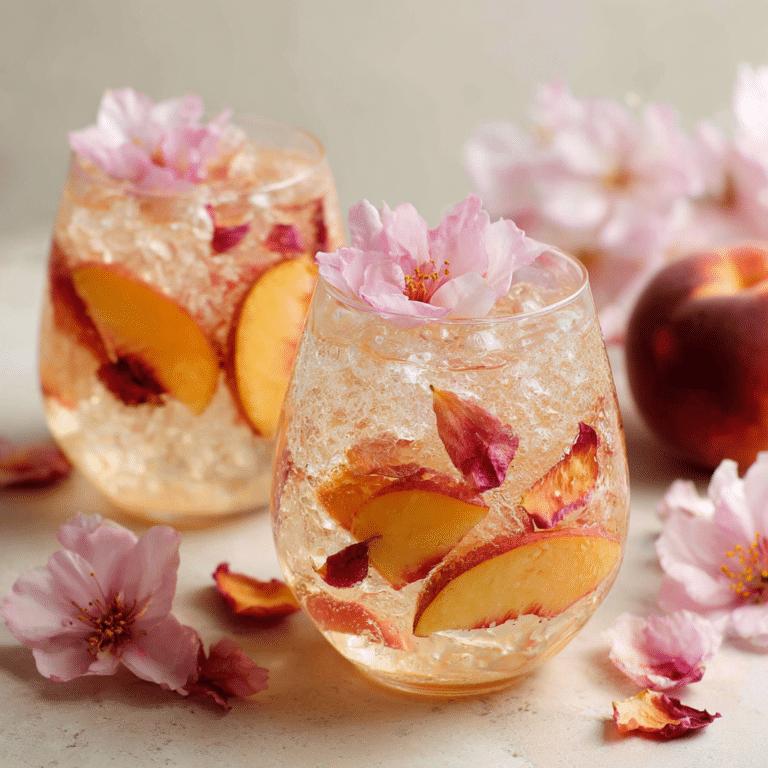 Peach & Vanilla Ice Petals Recipe