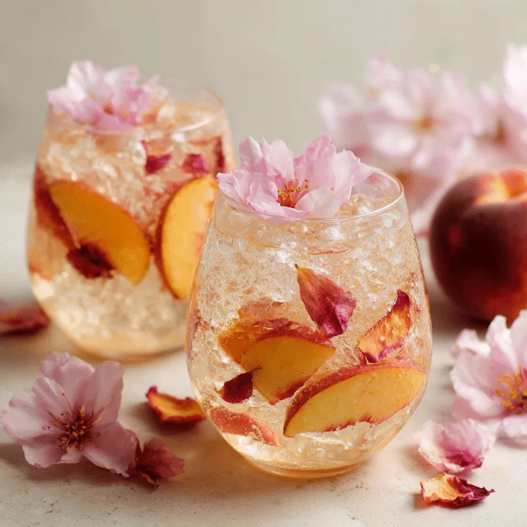 Peach & Vanilla Ice Petals Recipe