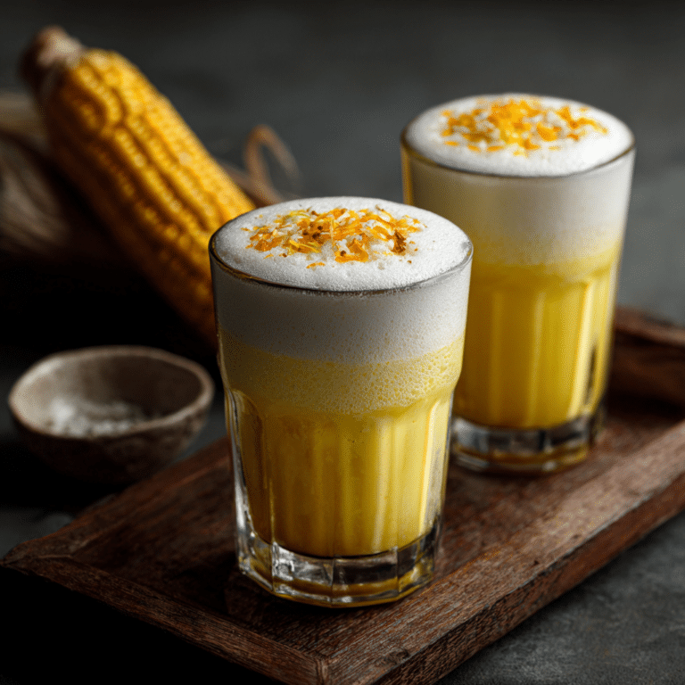 Iced Corn Milk with Salted Foam Recipe