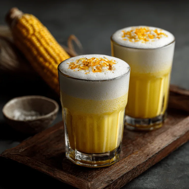 Iced Corn Milk with Salted Foam Recipe