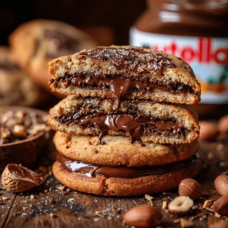 Nutella Stuffed Cookies Recipe