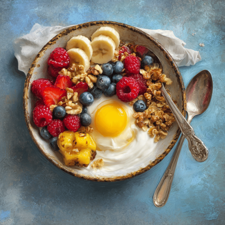 Yogurt Breakfast Bowl Art Recipe