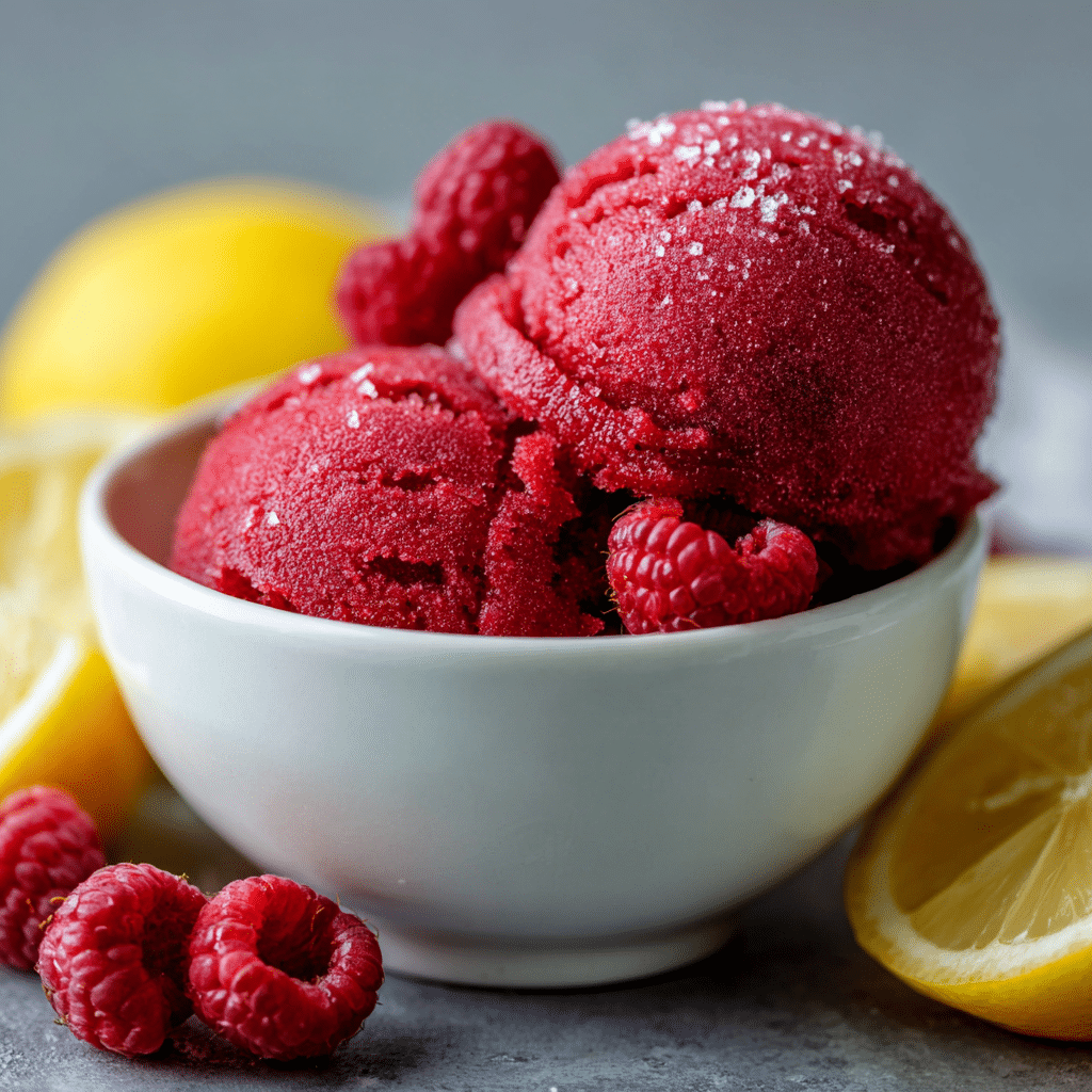 Raspberry Lemon Sorbet Recipe - Recipe Image