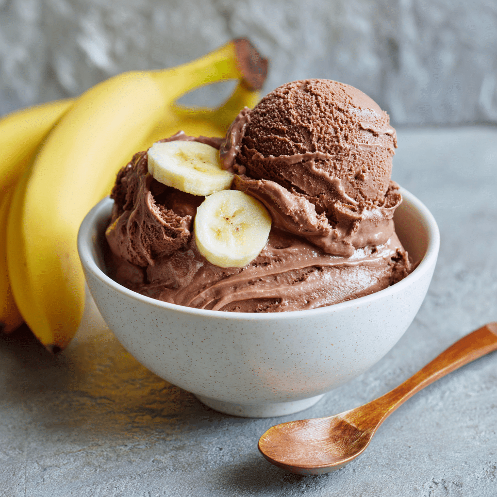 Chocolate Banana Ice Cream (2 Ingredients) Recipe