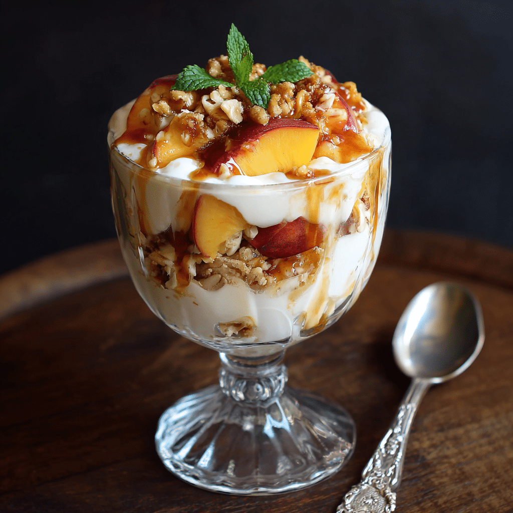 Peach Yogurt Parfait Recipe - Recipe Image
