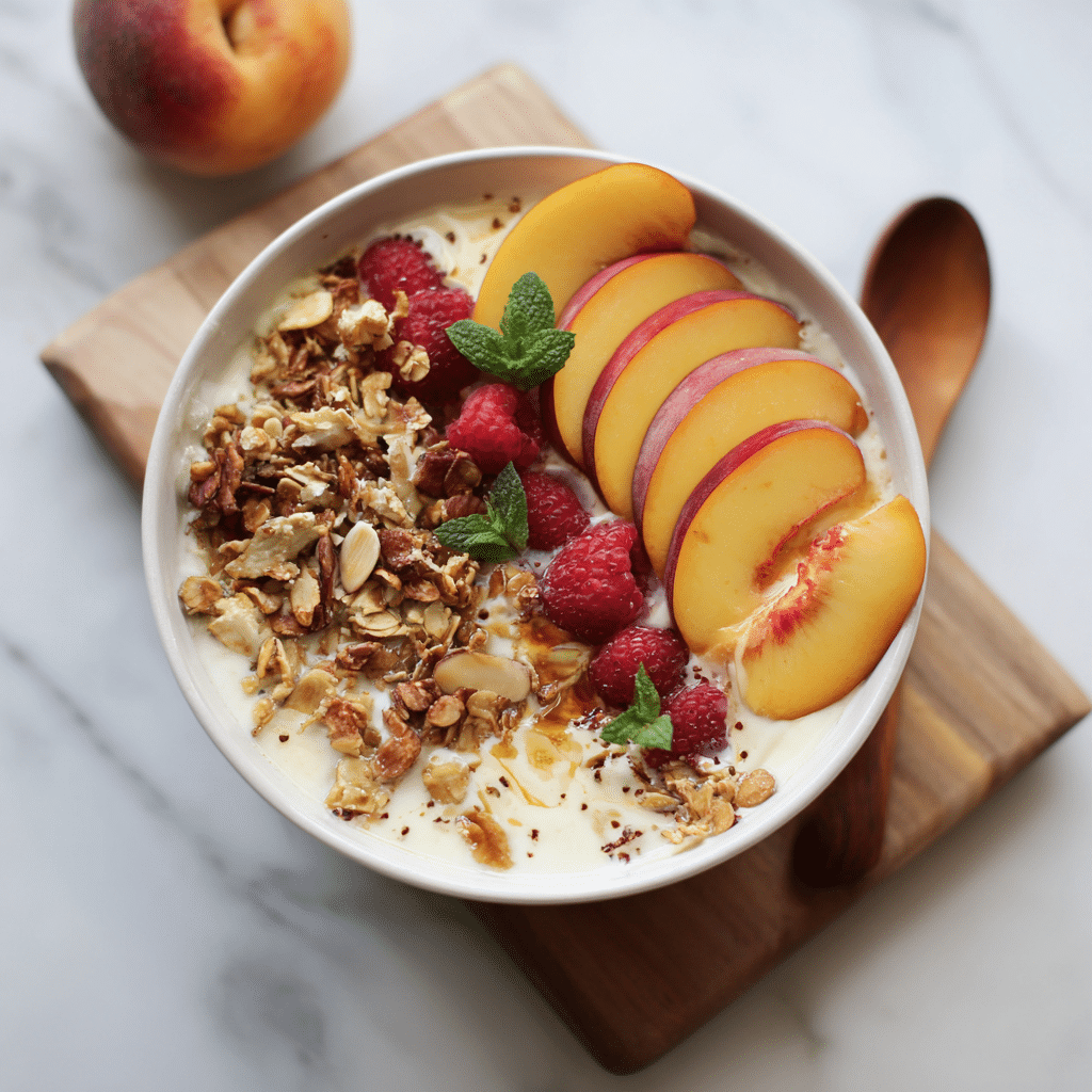 Peach Yogurt Smoothie Bowl Recipe