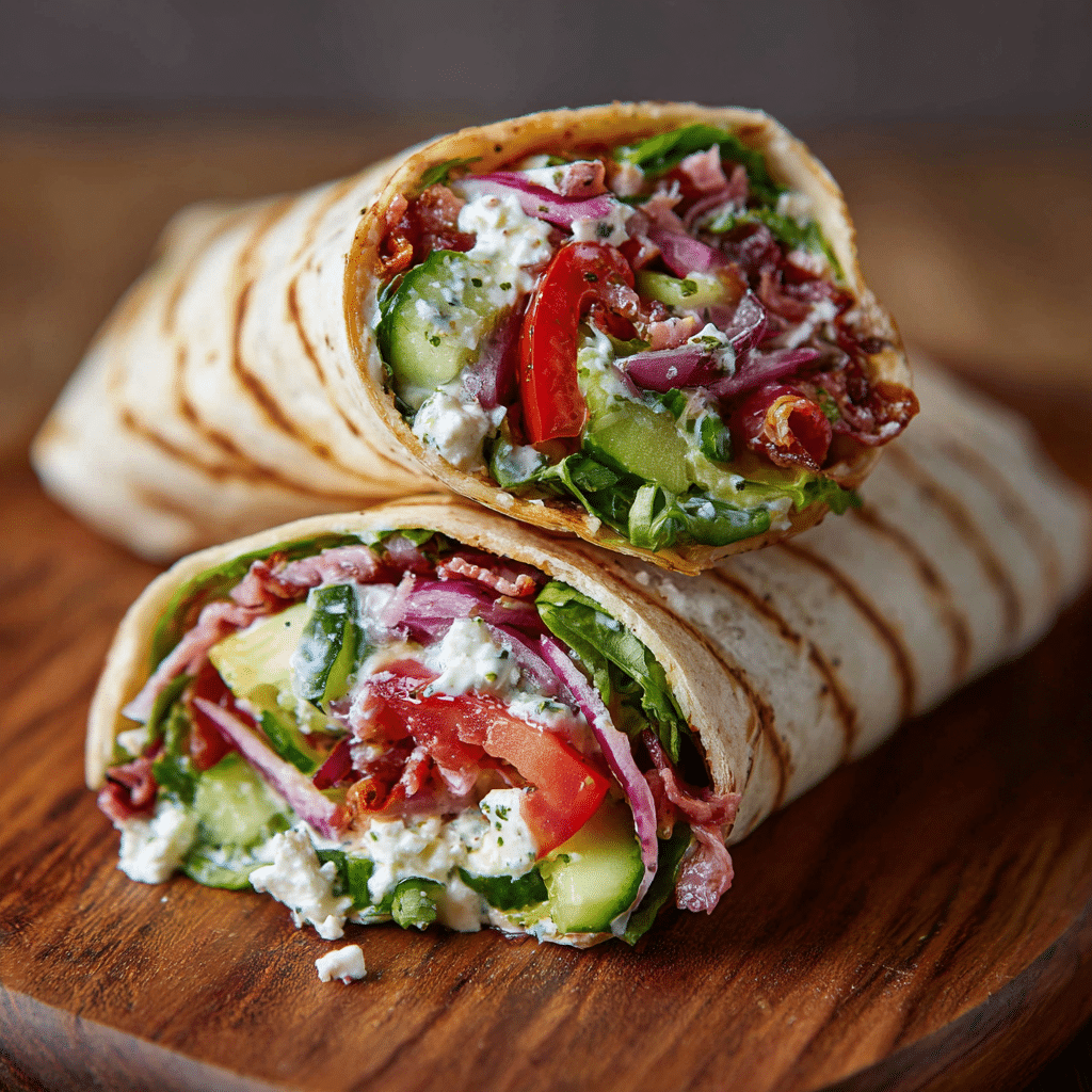 Greek Salad Wrap Recipe - Recipe Image