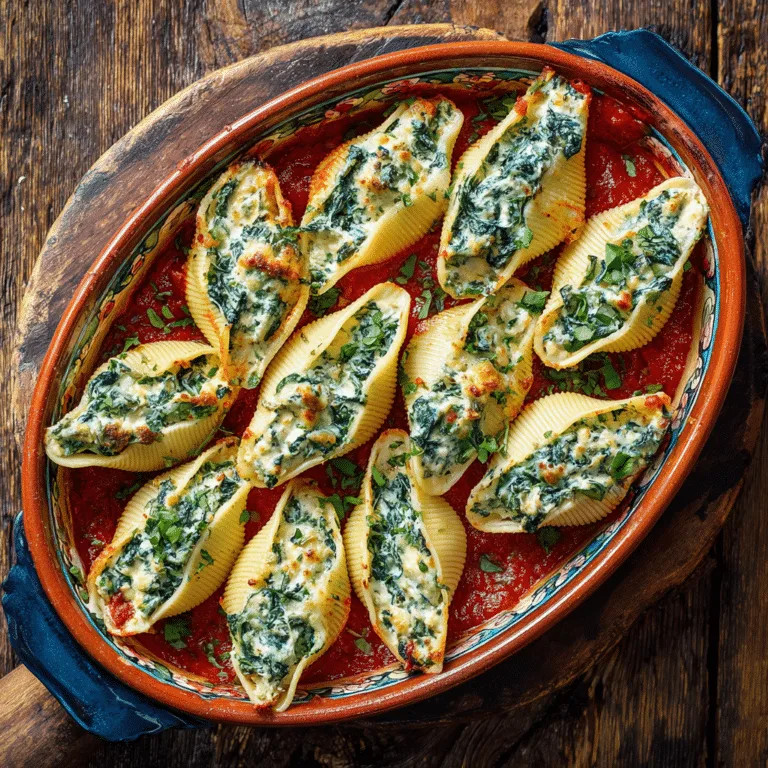 Spinach Ricotta Stuffed Shells Recipe