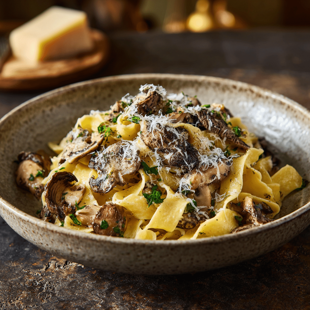 Mushroom Truffle Tagliatelle Recipe