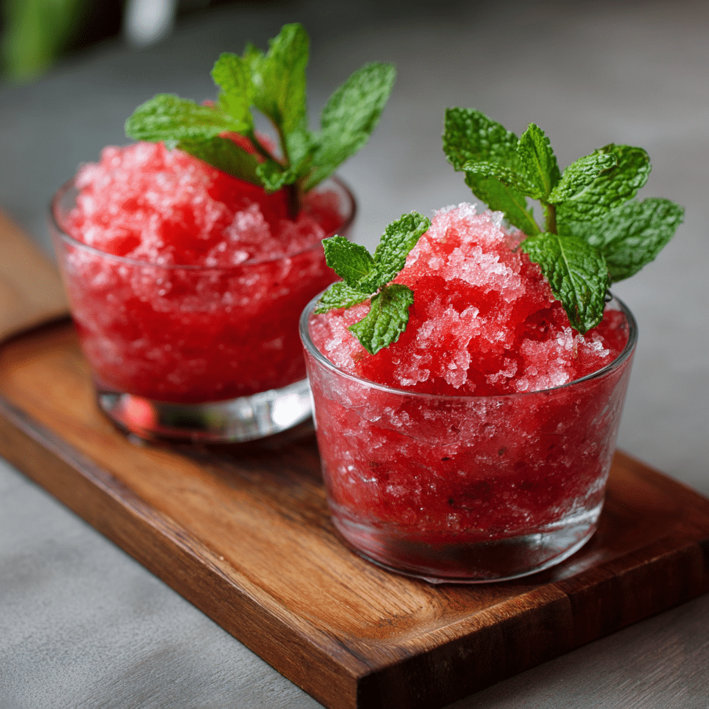 Watermelon Mint Granita Recipe