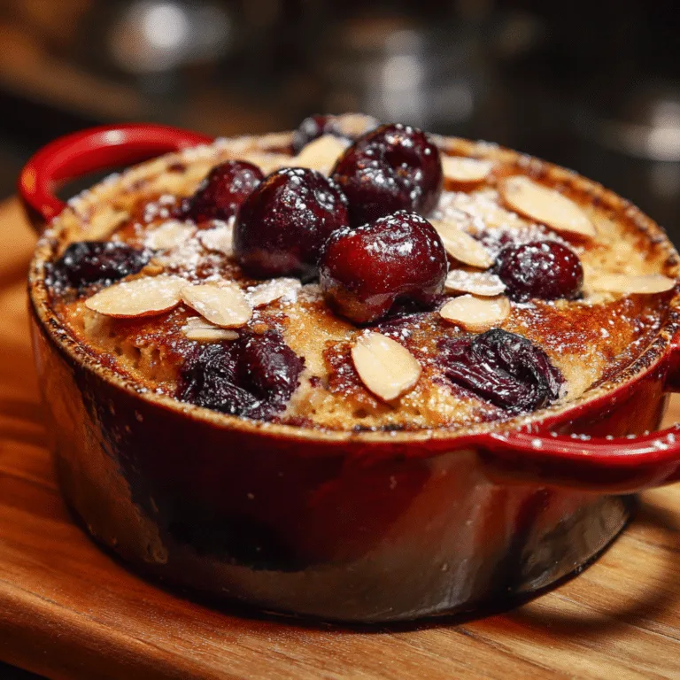 Cherry Almond Clafoutis Recipe
