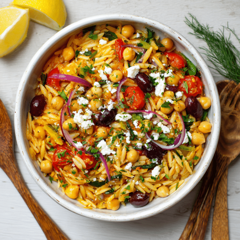 Mediterranean Chickpea Orzo Bowl Recipe
