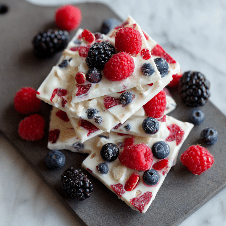 Frozen Yogurt Berry Bark Recipe