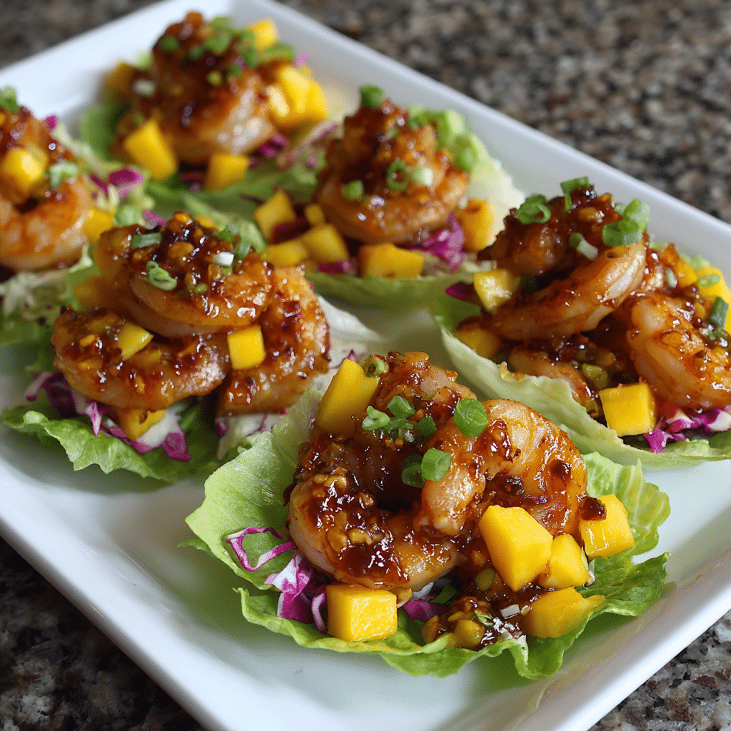 Tropical Mango Shrimp Lettuce Cups Recipe