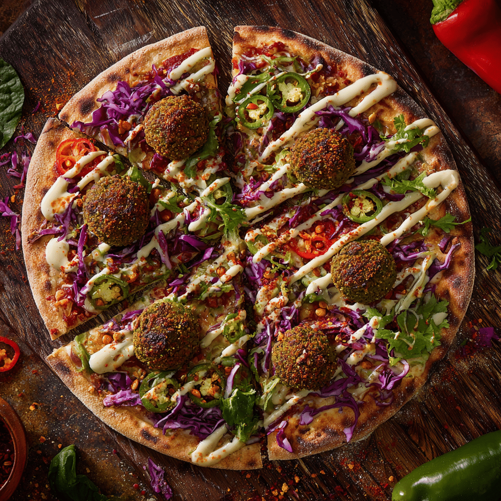 Spicy Falafel Pizza Recipe