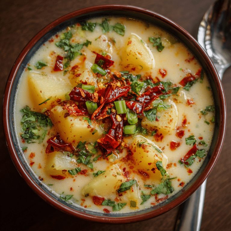 Garlic Chili Potato Soup Recipe