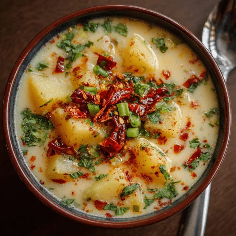Garlic Chili Potato Soup Recipe