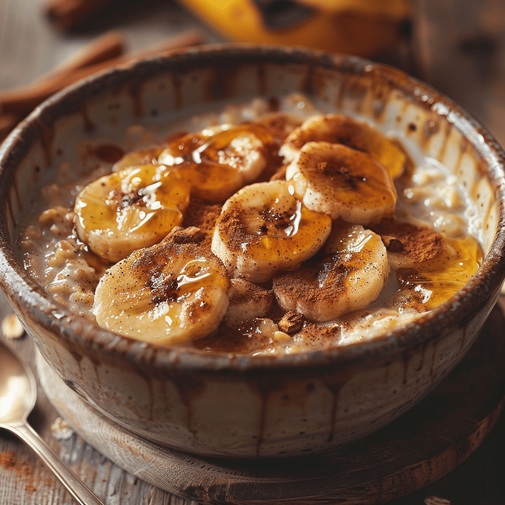 Banana Cinnamon Oat Porridge Recipe - Recipe Image