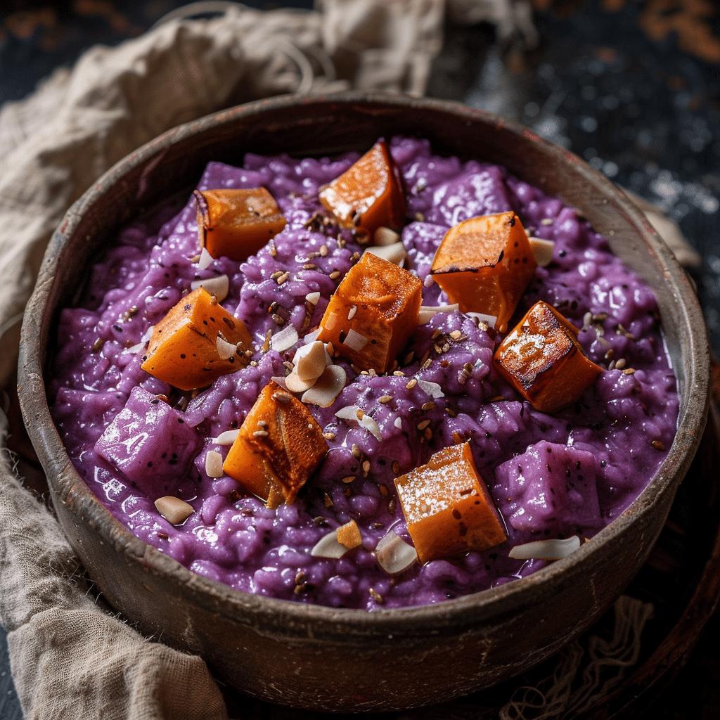 Purple Sweet Potato Rice Porridge Recipe - Recipe Image