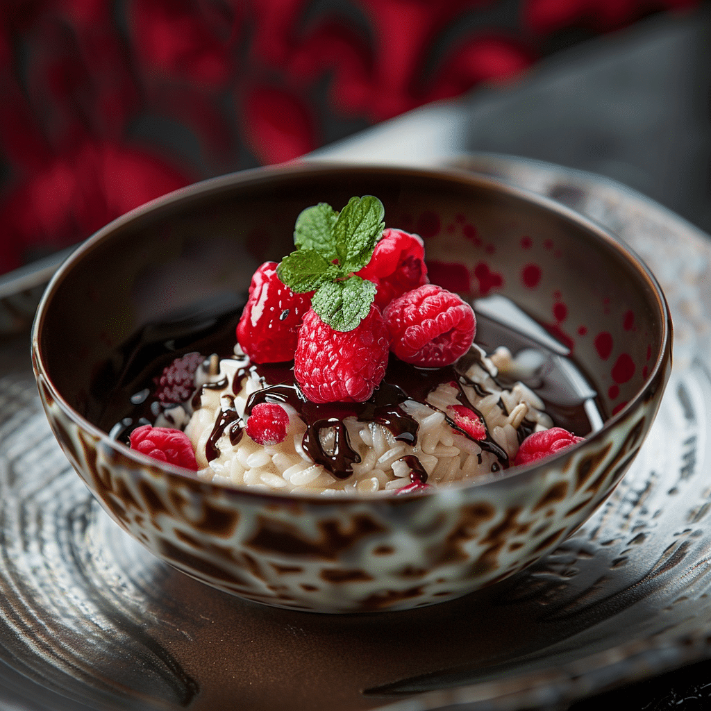 Raspberry Dark Chocolate Rice Indulgence Recipe - Recipe Image