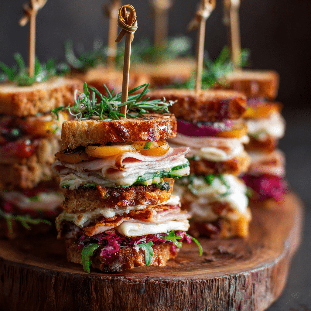 Mini Sandwich Skewers Recipe - Recipe Image