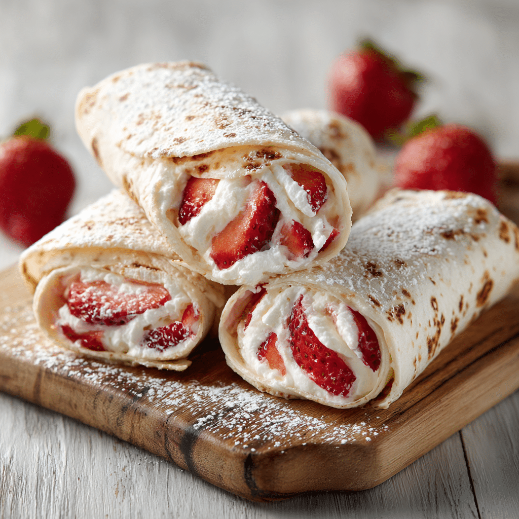 Strawberry Cream Cheese Roll-Ups Recipe - Recipe Image