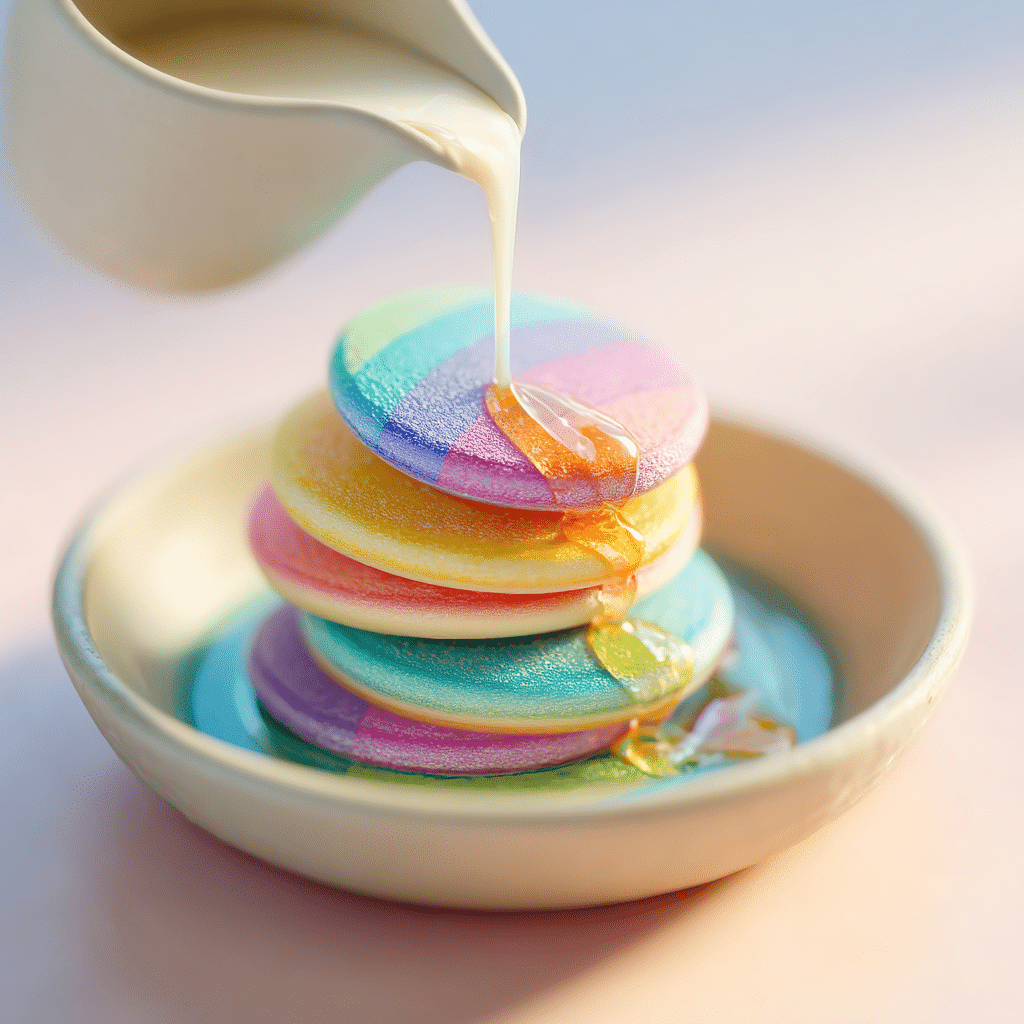 Mini Rainbow Pancake Cereal Recipe - Recipe Image