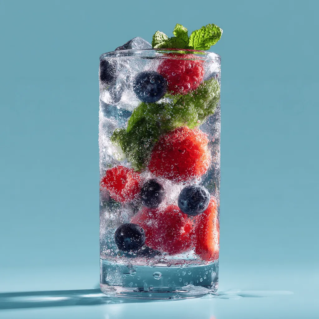 Fruity Ice Cube Sparkle Drink Recipe - Recipe Image