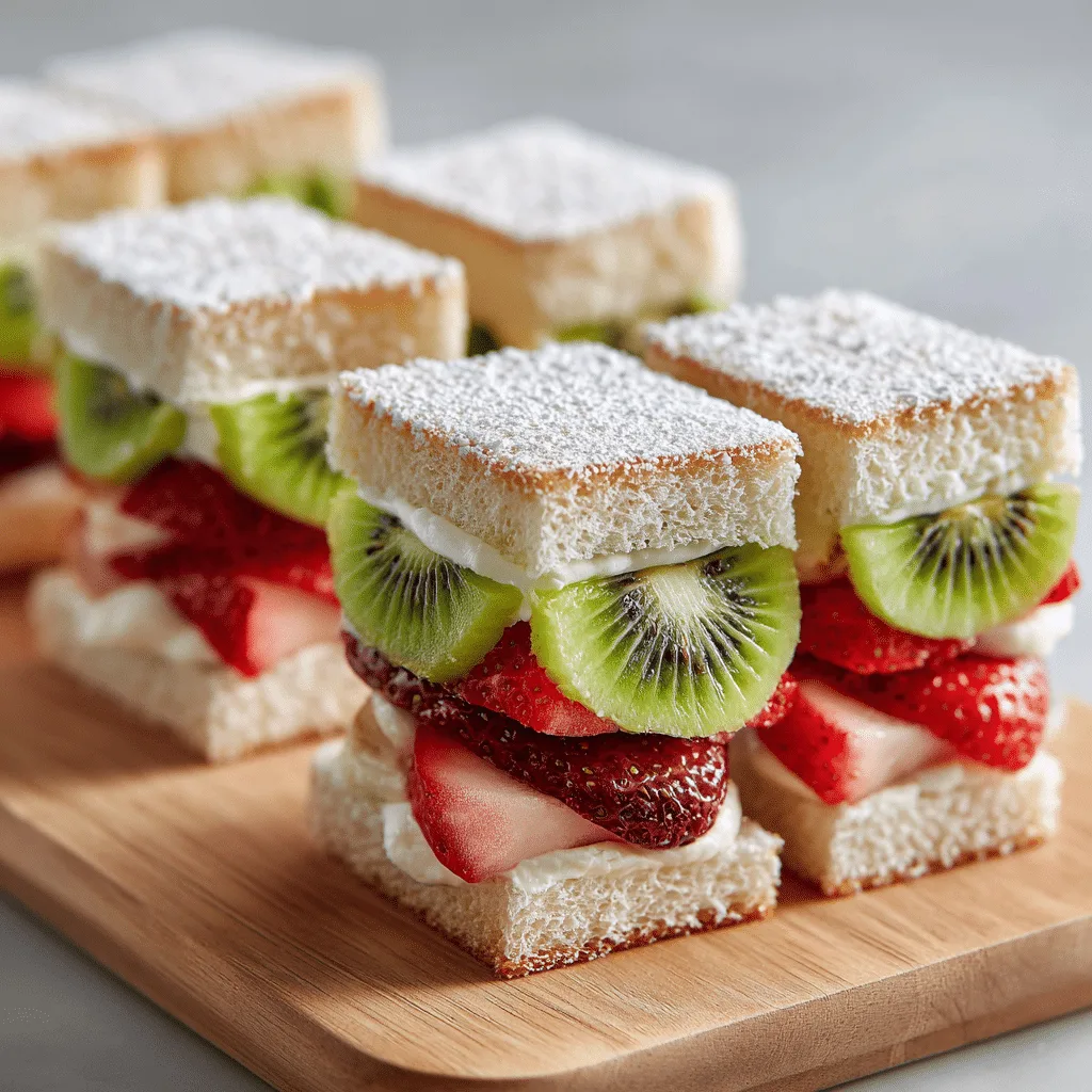 Mini Fruit Sandwich Bites Recipe - Recipe Image