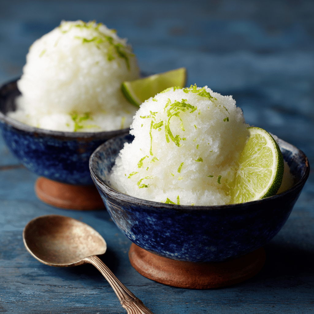Coconut Sorbet with Lime Zest Recipe - Recipe Image
