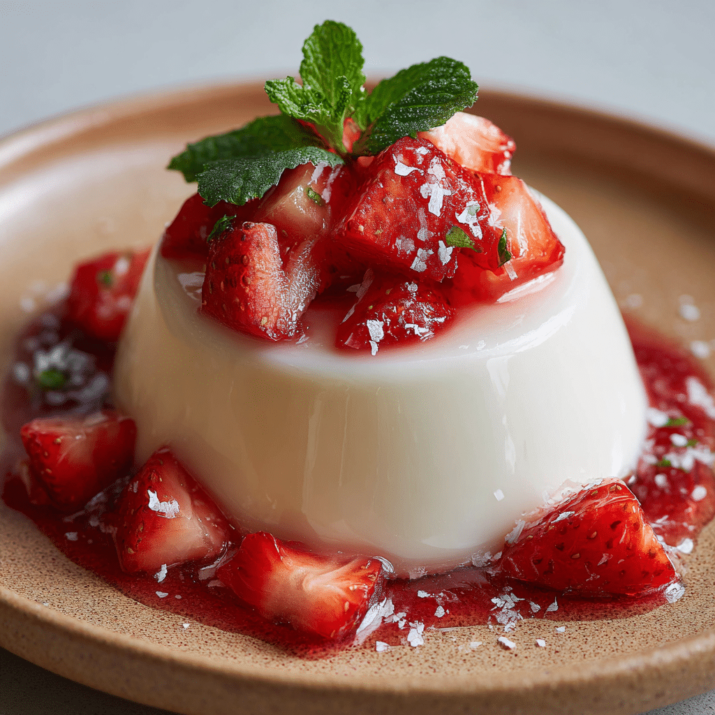 Milk Panna Cotta with Clear Gel Recipe - Recipe Image