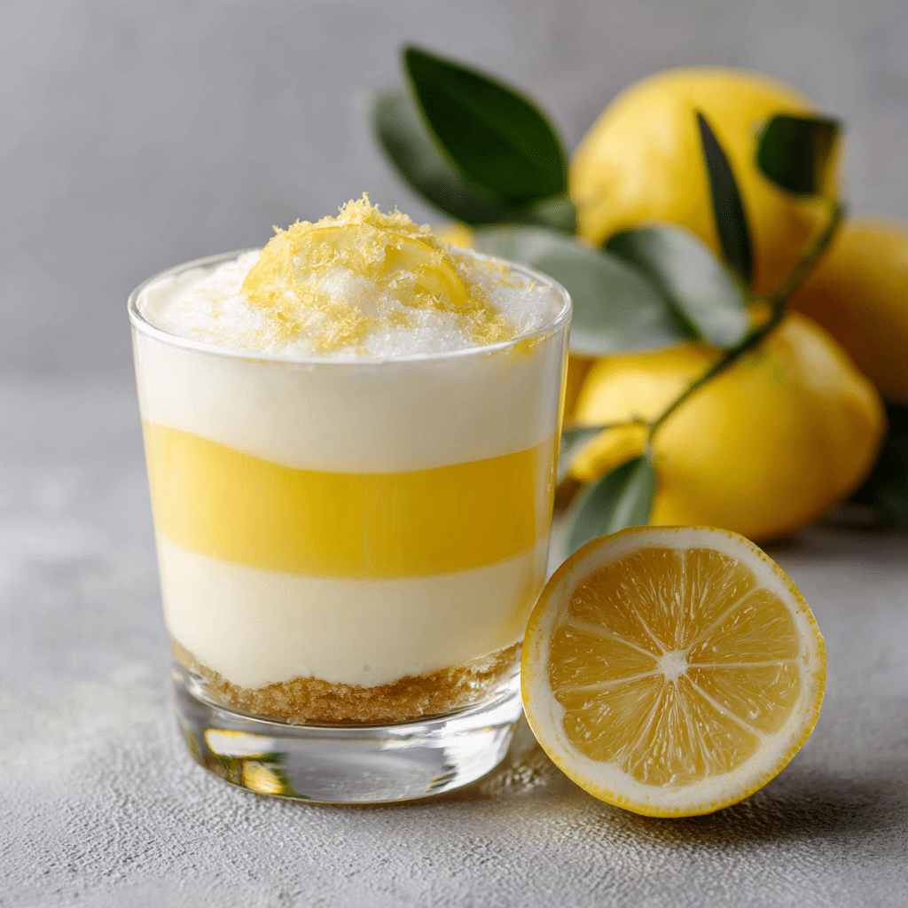 Lemon Ice Glass Layers Recipe - Recipe Image