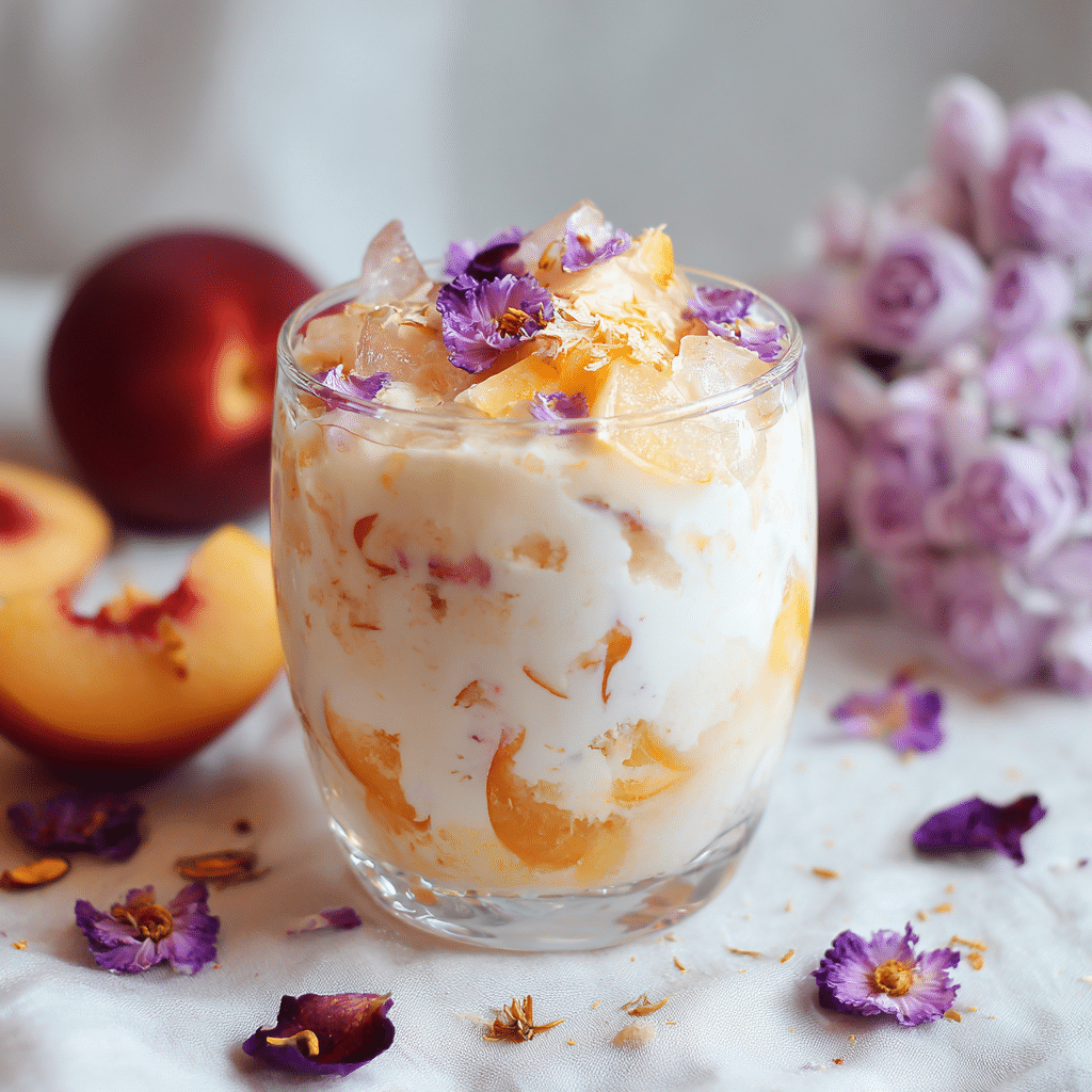Peach & Vanilla Ice Petals Recipe - Recipe Image