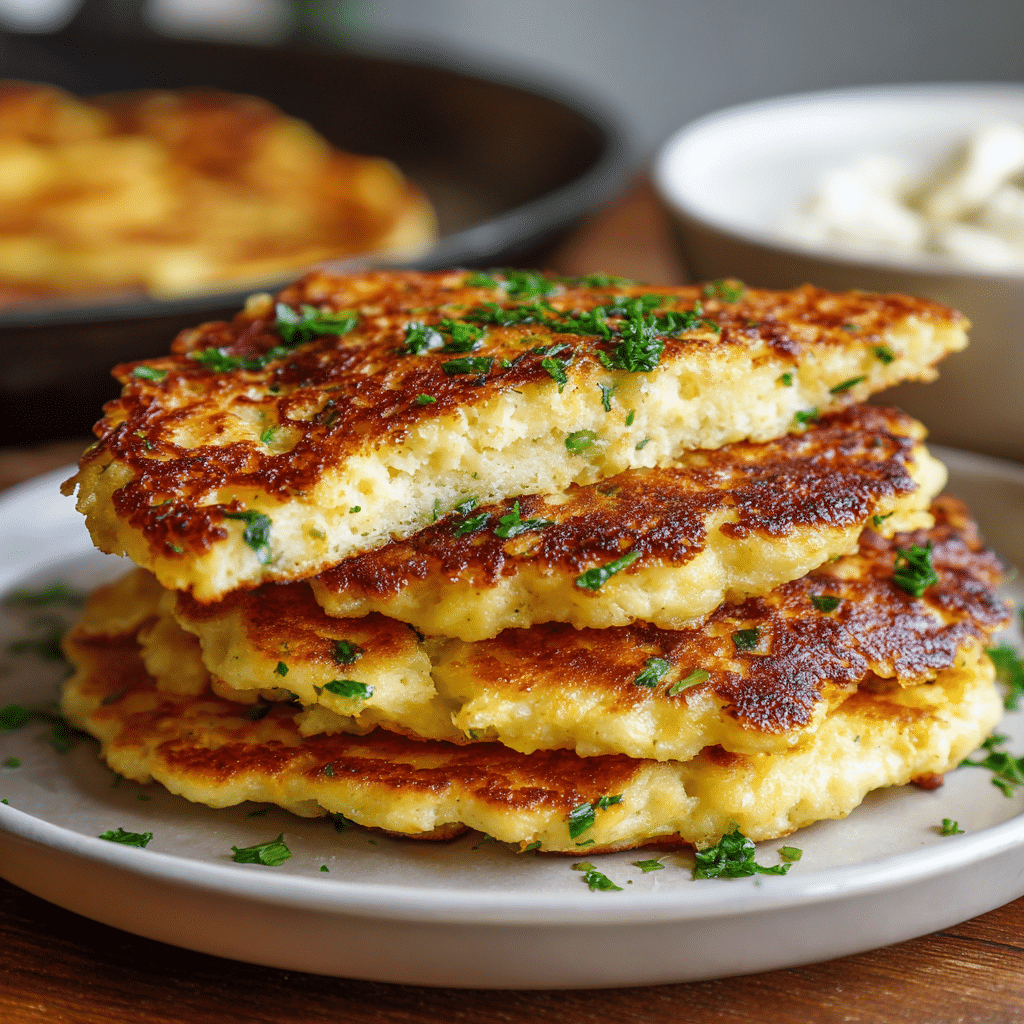 Savory Cheese Pancakes Recipe - Recipe Image