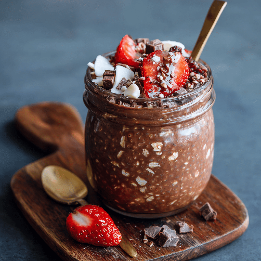 Chocolate Overnight Oats Recipe - Recipe Image