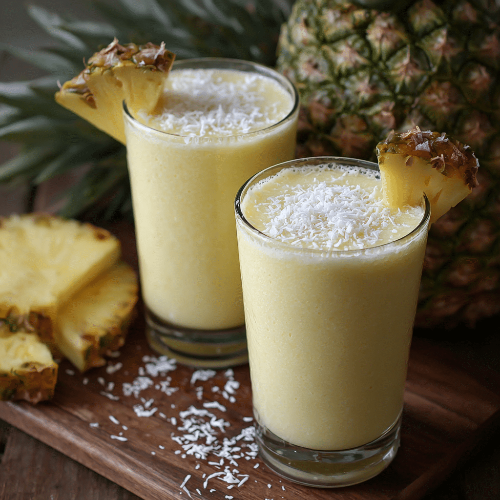 Pineapple Coconut Smoothie Recipe - Recipe Image