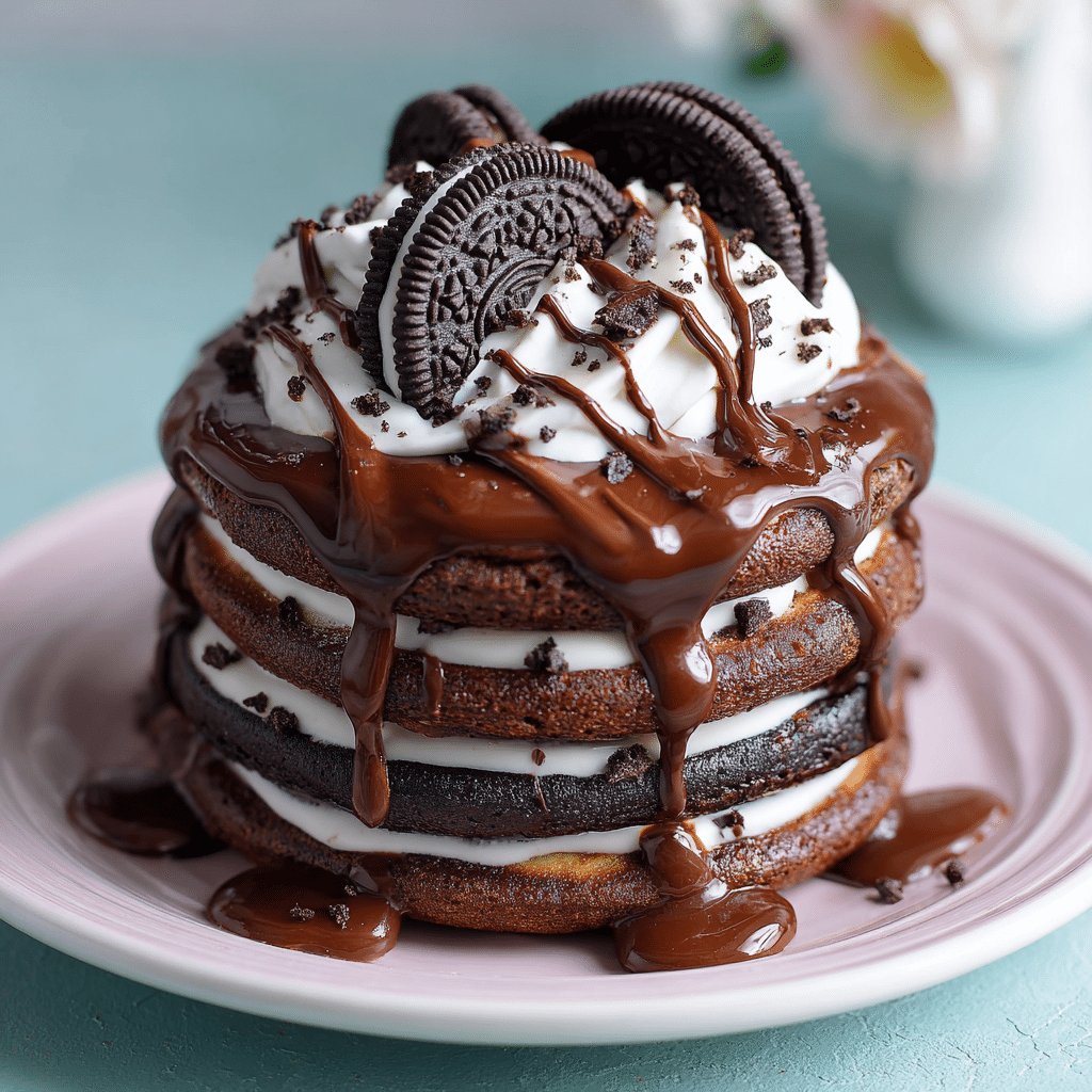 Oreo Pancakes Recipe - Recipe Image